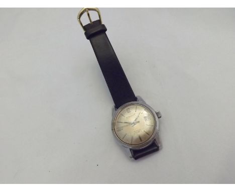 A second half of the 20th Century Stainless Steel, centre seconds, calendar wristwatch, Le Cheminant "Master Mariner", the 25