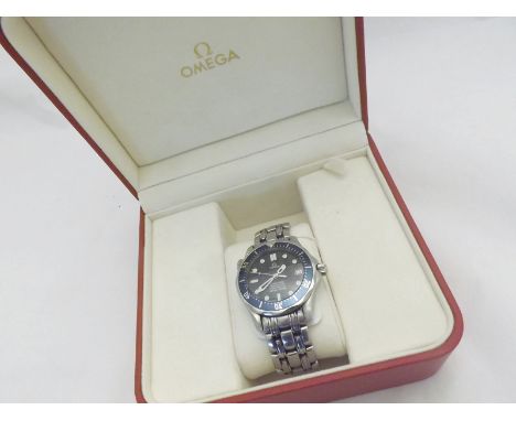 A last quarter of 20th Century Stainless Steel, centre seconds, calendar wristwatch, Omega "Seamaster", professional Chronome
