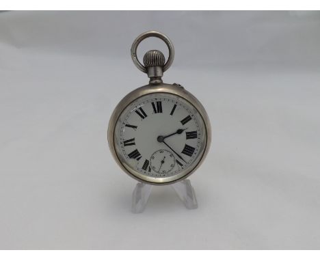 A first quarter of 20th Century Silver cased, open face, keyless, Pocket Watch, unsigned, Reg No 664485, 350738, the frosted 