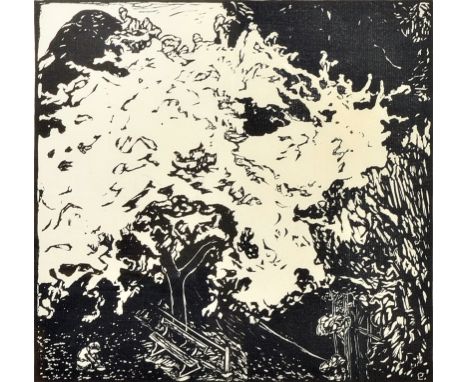 Laage, Wilhelm1869 - 193024 x 25 cm, R.Ohne Titel. Holzschnitt auf Papier. Signiert und datiert.