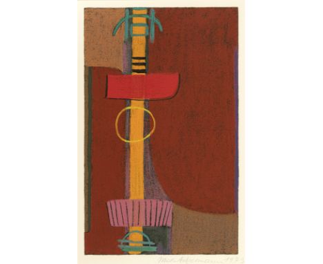 Ackermann, Max1887 - 197550,1 x 32,4 cm, R."Spätsommer", 1973. Farbserigraphie. Signiert und datiert.