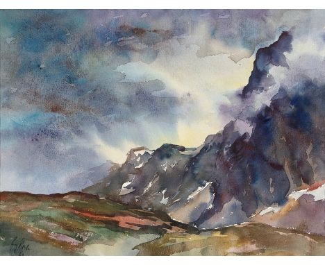 Kohlstädt, Fritz1921 - 2000Versch. o. R.2 Bl.: "Norwegisches Bergland", 1963; "Bornholm", 1966. Aquarell auf Papier. Beide si