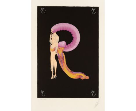 Erté, d.i. Romain de Tirtoff1892 - 1990Blattgröße: 64,5 x 47,5; 40 x 27 cm, o. R.Ohne Titel. Farbserigraphie. Signiert und nu