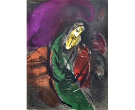 Chagall, Marc1889 - 198535 x 26 cm, R."Jérémie", 1956. Farblithografie aus der Folge "La Bible".