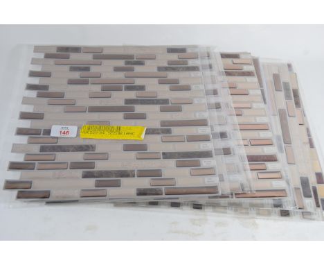 "Mercury Row" Addey 30.5cm x 30.5cm PVC Peel &amp; Stick Mosaic Tile, Colour: Brown. RRP £21.99