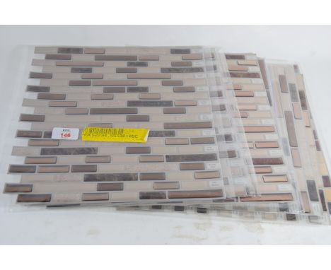 "Mercury Row" Addey 30.5cm x 30.5cm PVC Peel &amp; Stick Mosaic Tile, Colour: Brown. RRP £21.99