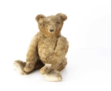 Rossetter - an early German Teddy Bear circa 1910, with blonde mohair, black boot button eyes, pronounced muzzle, black stitc