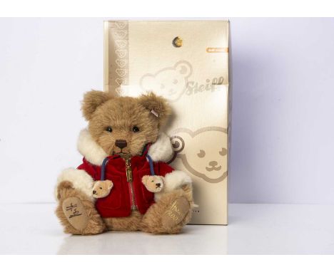 A Steiff limited edition Harrods Benjamin Christmas teddy bear, to commemorate the 21st Birthday of the Harrods Christmas ted