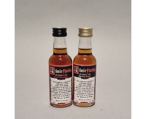 Glenfarclas 'Blairfindy' 15 Year Old Master of Malt Miniatures. One 15 Year Old Sherry Cask & One 15 Year Old Cask Strength 5