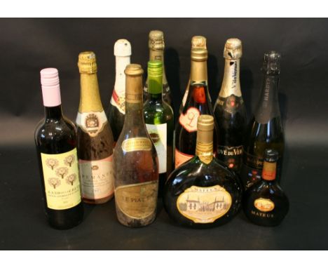 Six Various Bottles of Sparkling Wine, together with six various bottles of wine 