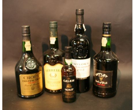 One Bottle Taylor's Old Vintage Port, dated 2002, together with four other bottles of Port