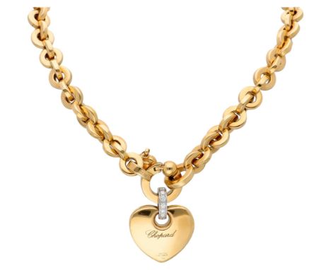 Chopard 18K yellow gold ‘Les chaines’ necklace set with approx. 0.21 ct. diamond Set with 7 brilliant-cut diamonds totalling 