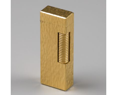 Dunhill gas lighter Model with gold plating United Kingdom, Dunhill, hallmarks: Dunhill - good condition (not tested for func