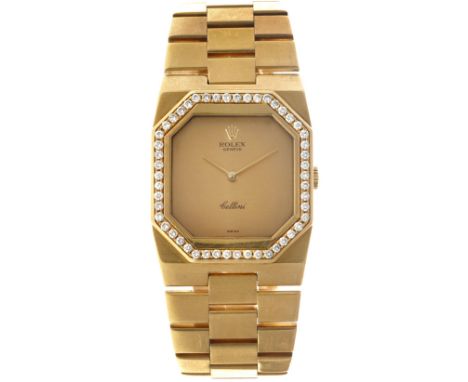 Rolex Cellini 18K. 1650 - Men's watch - approx. 1976. Case: yellow gold (18K.) - bracelet: yellow gold (18K.) - manual windin
