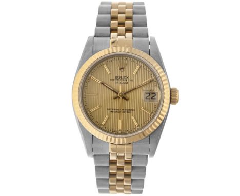 No Reserve - Rolex Datejust 31 ‘Tapestry’ 68273 - Midsize watch - approx. 1996. Case: gold/steel (18K.) - bracelet: gold/stee