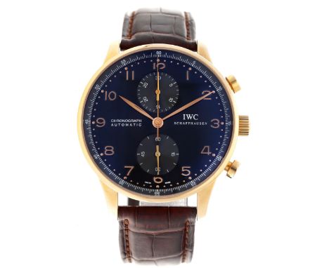 No Reserve - IWC Portugusieser 'Toeca' IW371415 - Men's watch  Case: rose gold (18K.) - strap: leather - automatic - IWC box 