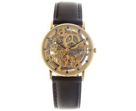 Audemars Piguet Classique 'Skeleton' 5442 - Men's watch - approx. 1976-79. Case: yellow gold (18K.) - strap: leather - automa