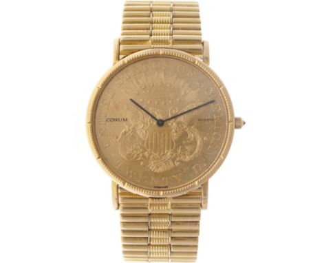 No Reserve - Corum Coin Watch 'Twenty Dollar Double Eagle' 18K. - Men's watch. Case: yellow gold (18K.) - bracelet: yellow go