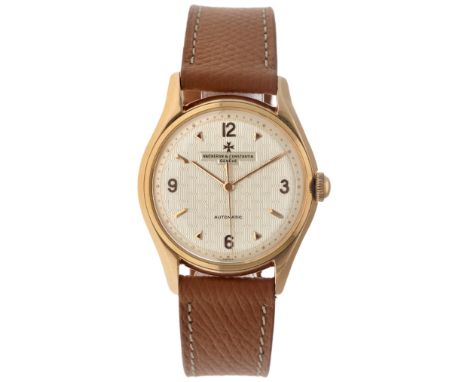 No Reserve - Vacheron &amp; Constantin 4906 18K. 'Bumper Automatic' cal. 477/1 - Men's watch - approx. 1950 Case: rose gold (