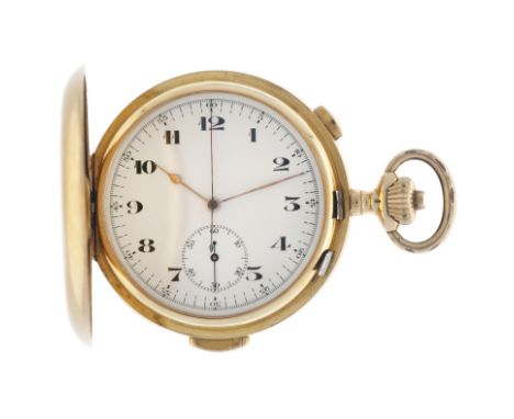 Répétition Chronographe 'Le Phare' 18K. - Men's pocket watch - approx. 1900. Case: yellow gold (18K.) - manual winding - diam