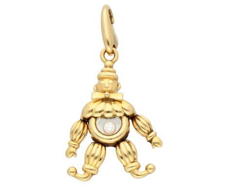 Chopard 18K yellow gold ‘Happy Diamonds Clown’ pendant set with approx. 0.03 ct. diamond Set with a brilliant-cut diamond of 