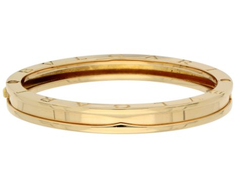 Bvlgari 18K yellow gold 'B.zero1' bracelet In good condition. Hallmarks:  750, signed: Bvlgari ,Made in italy. Diameter bangl
