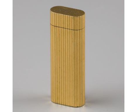 Cartier gas lighter Model enriched gold plating France, Paris, Cartier, hallmarks: Cartier - good condition with engraving: J