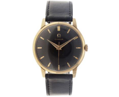 No Reserve - Omega Vintage 14K. - Heren horloge - approx. 1960's Case: yellow gold (14K.) - strap: leather - manual winding -