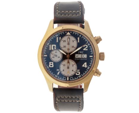 IWC Pilot 18K. ‘Edition Saint Exupéry’ IW371711 - Men's watch - approx. 2005. Case: rose gold (18K.) - strap: leather - autom