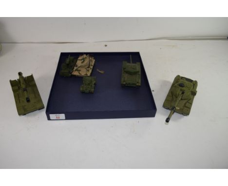 COLLECTION OF DINKY, CORGI, MODEL TANKS