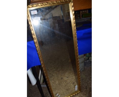 MODERN GILT FRAMED WALL MIRROR, APPROX 96 X 34CM