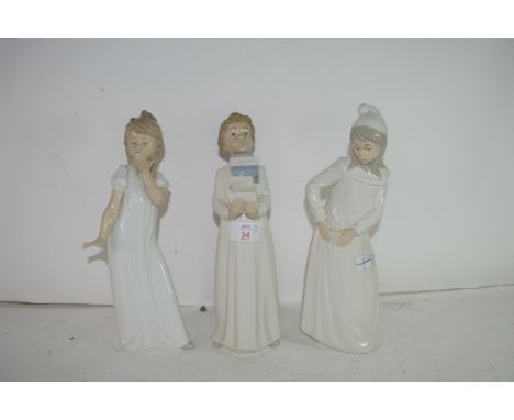 THREE MODERN NAO FIGURES