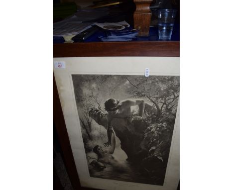 FRAMED MONOCHROME PRINT OF THE WATER WITCH