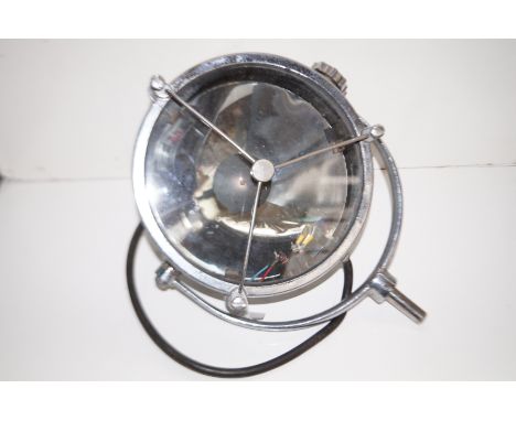 Vintage Chrome Fire Engine search light, glass diameter 28cm.