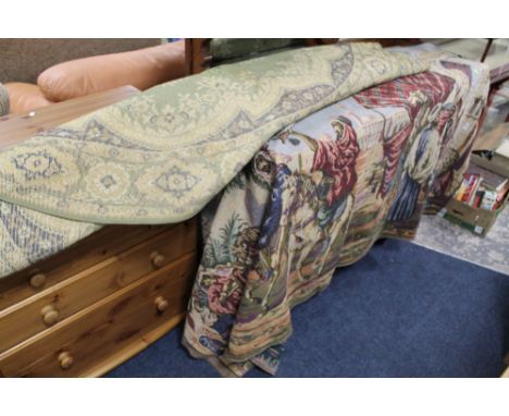 A LARGE TAPESTRY WITH A RUG (2)