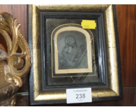 A SMALL VICTORIAN PORTRAIT PICTURE A/F 