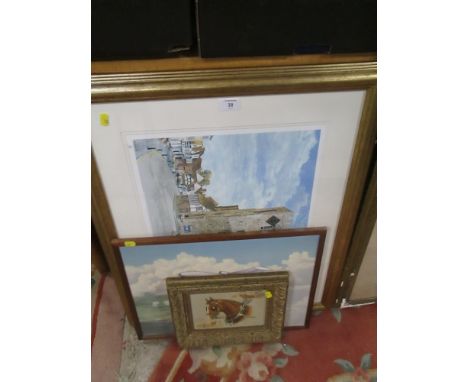 2 BRIAN TOREY PAINTINGS TOGETHER WITH A BRIAN TOREY LTD EDITION PRINT.