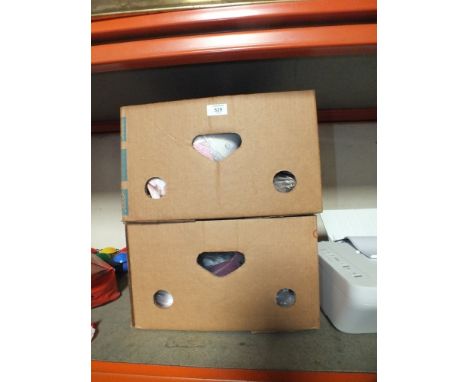 TWO BOXES OF UNDERWEAR TOGETHER WITH A FLORAL OIL PAINTING AND A PRINT