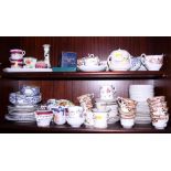 A Carlton ware conserve pot, a quantity of part tea services and other decorative china