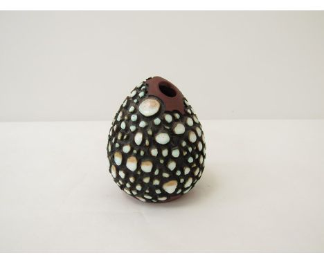 A Poole Pottery Atlantis range oviform vase by Susan Dipple, monogram to base.  10cm high  