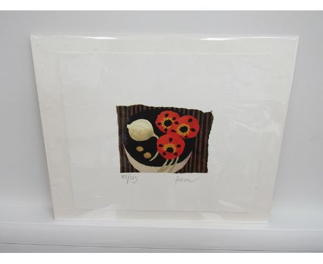 MARY FEDDEN (1915-2012) (ARR) An unframed small still life lithograph, pencil signed and numbered 108/125. 26.5cm x 31cm