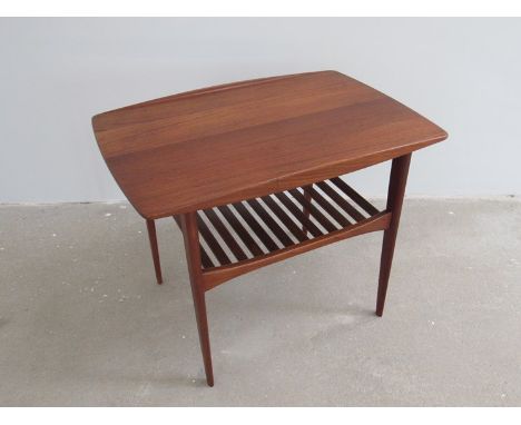 Finn Juhl model 510 teak side table with shelf for France and Daverkosen 