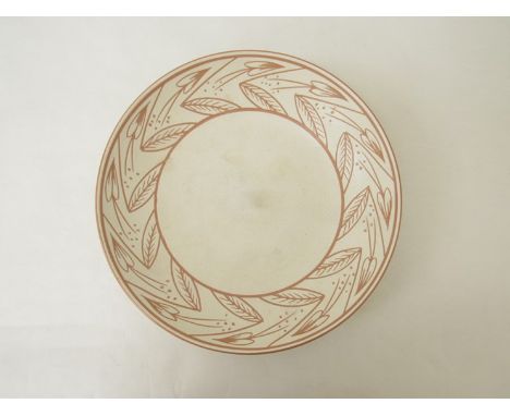 A Danish bowl by Michael Andersen &amp; Sons. Raised three herrings mark and letter R, Y937/2 SR. 32cm diameter