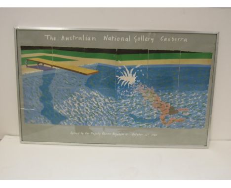 David Hockney, "The diver" poster for Australian National Gallery, Canberra, 1982