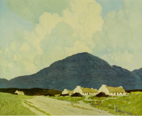 Paul Henry (1876-1958) 'In Connemara' print, signed in pencil lower right with H. G. Hart, 14 Heathfield Street, Swansea labe