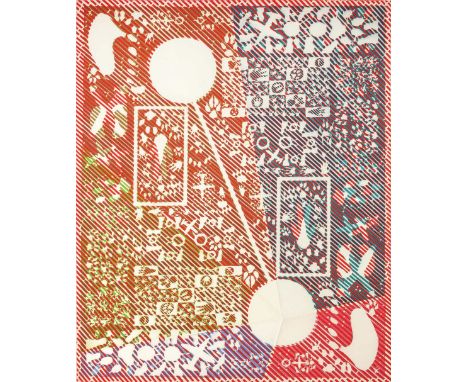 Bernard Cohen (b.1933) 'The Trace' Artist Proof print, signed in pencil lower right  76cm x 57cm 