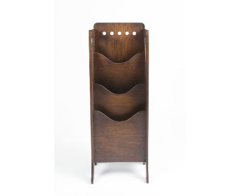 Glasgow School  magazine rack, Arts and Crafts, mahogany  36cm wide x 98cm high x 23cm deep 