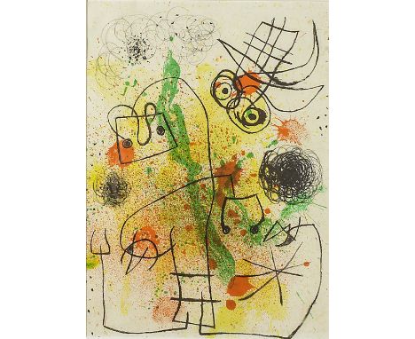 Joan Miro (1893-1983)  'Itineraire' print, page from a book  38cm x 28cm 
