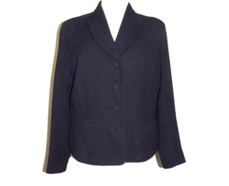 Vintage 1940s Dark Blue Crepe Jacket (one button missing) 