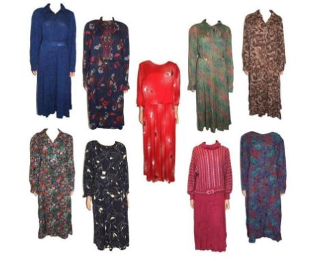 Ladies Vintage Dresses incl. Gold, Tricoville, Gibsons of Bournemouth, Giova Nnozi, Slimray, etc. (9) 